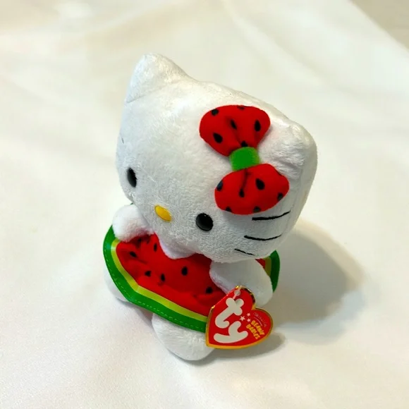 Hello Kitty Authentic TY Watermelon Beanie Baby. New With Tags - Picture 2 of 4